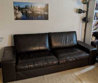 Ikea Kivik leather sofa 1
