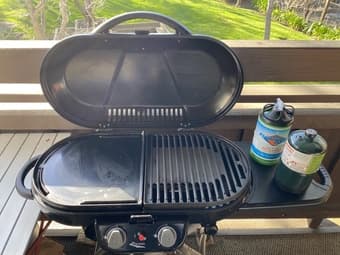 Coleman Camping Grill + Gas Tank + Addl. Grill 3