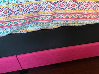 Double Bed frame + spring + mattress + protector 2