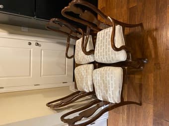 Wood Dining Table, expandable with 4 chairs 3