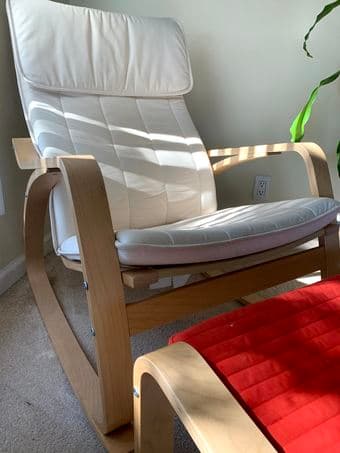 IKEA Poang Rocking Chair & Ottoman 2
