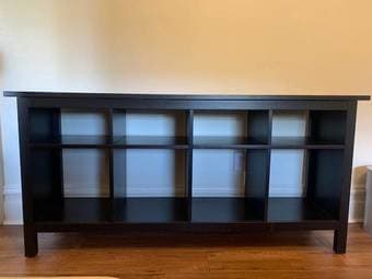 Ikea Black-Brown tv bench/entertainment center/ bookshelf. 1