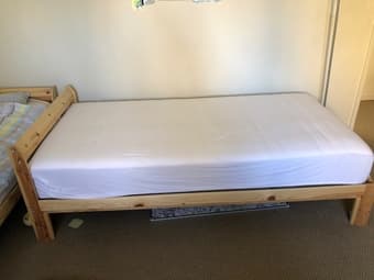 Ikea twin bed + ikea HAUGESUND mattress firm 1