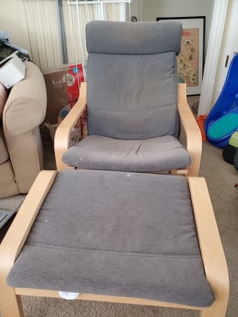 IKEA armchair and ottoman 1