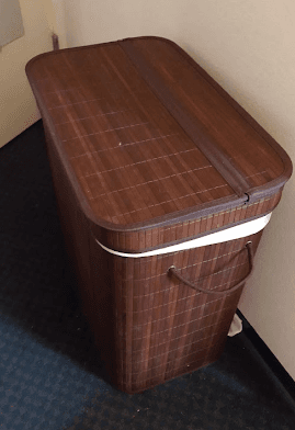 dark bamboo double hamper 1