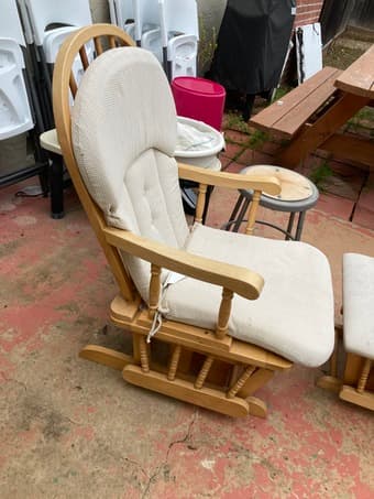 Glider rocker with ottoman 2
