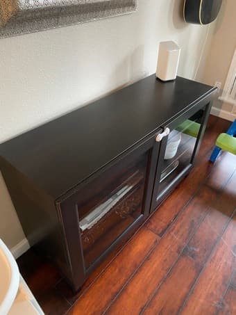 Ikea Console with Glass Doors 2