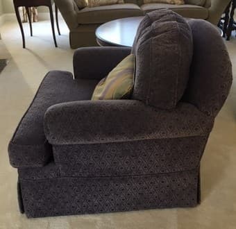 Twin Overstuffed Swivel Living Room Sofa Chairs 3