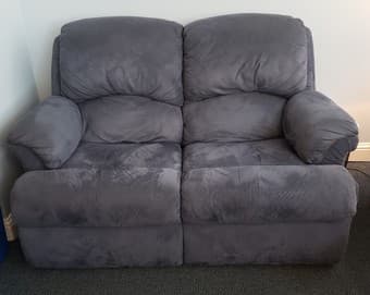 Overstuffed electric recliner couch and love-seat 3