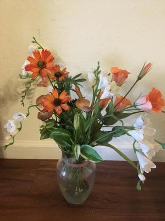 Vases with artificial flowers 1