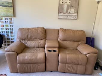 Leather Reclining Couch 1