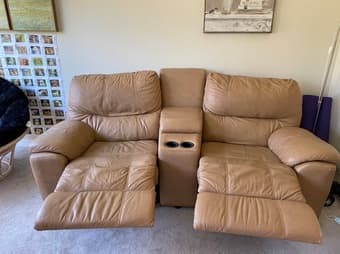 Leather Reclining Couch 3