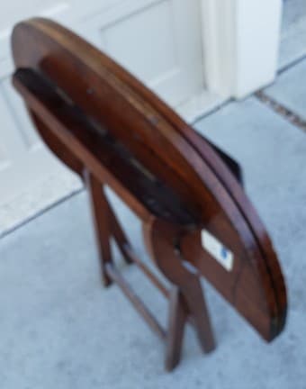 Small wooden folding table, looks antique 3