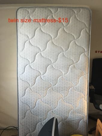 full and twins size mattress, fold table 2