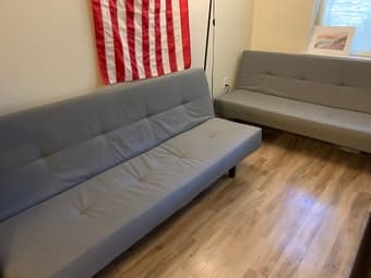 2 Grey Futons for free! Available for pickup 1