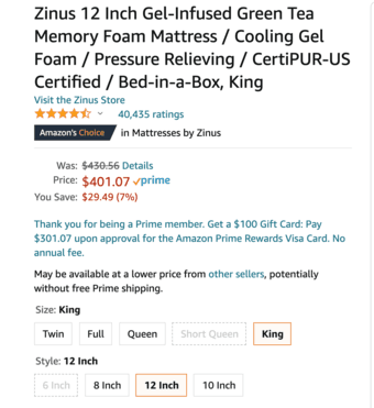King Memory Foam Mattress, 10mo old 3