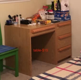 table, nightstand, drawer 1