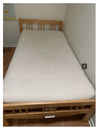 Solid wood twin bed 1