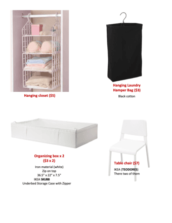 Closet.Laundry bag.Organizing box.Table chair 1