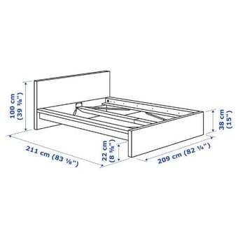 Ikea MALM Black King Bed Frame 3