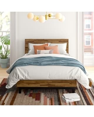 Queen size bed frame (almost new) + 2 year protection plan 1