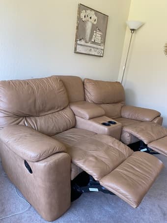 FREE Leather Reclining Couch 2