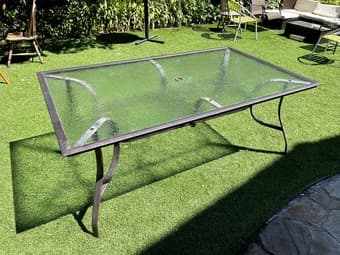 Large outdoor glass table 1