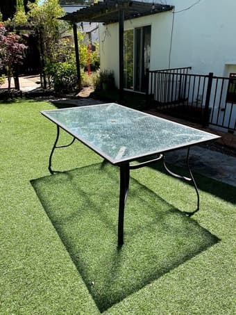 Large outdoor glass table 2