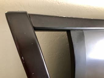 Queen frame box and mattress cherry brown sleigh style by Aspenhome 2