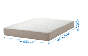 Double IKEA Mattress + Bedframe + Bed slats 2