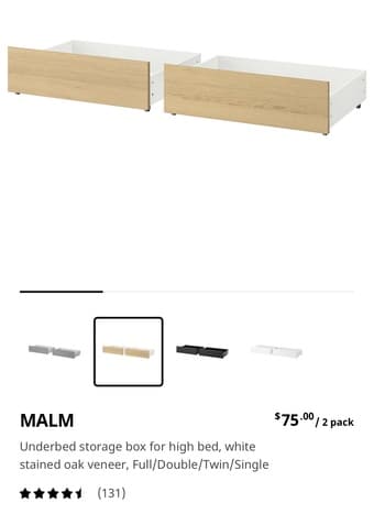 IKEA Malm underbed storage drawers 1