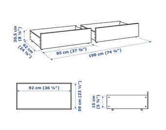 IKEA Malm underbed storage drawers 2