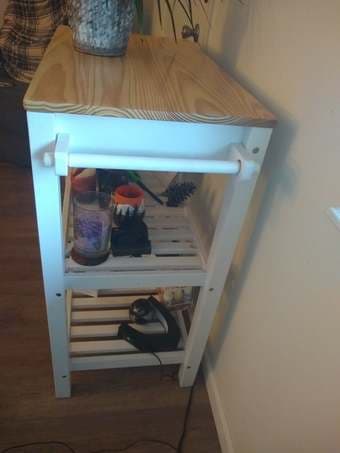 standing island cutting board/tv stand - multipurpose use! 1