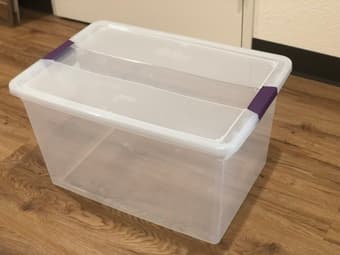3 Storage Boxes: Sterilite Clearview Latch 66qt 1