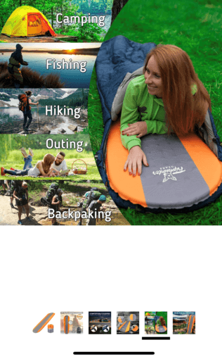 NEVER USED self inflating sleeping pad for camping backpacking - 2