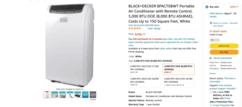 brand new black deckers portable air conditioner for sale 1