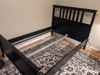 TV console, IKEA Hemnes Full Bed Frame, 22" Acer monitor, and more! 1
