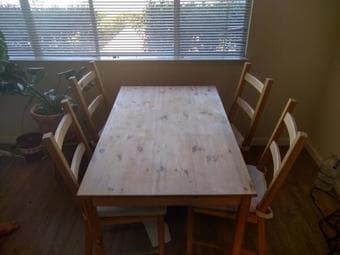 Kitchen table wooden 4 chairs 1
