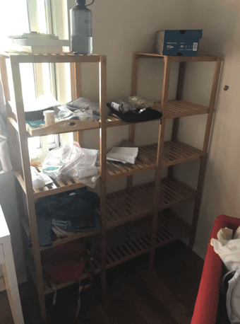 Bamboo shelf unit 1