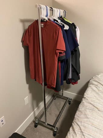 Metal Clothes Rack with Wheels 1