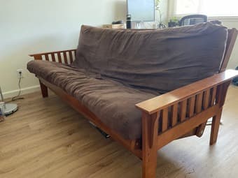 Gently used, sturdy futon, with super comfortable mattress 1