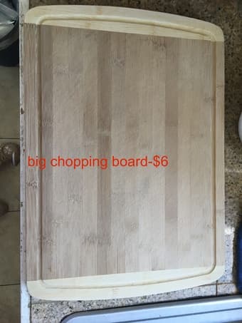 white blanket, chopping board, cook pot 2