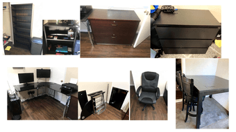 Free and cheap furniture: bookshelves, desk, chair, dressers, table 1