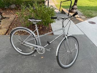Silver medium size bike 2