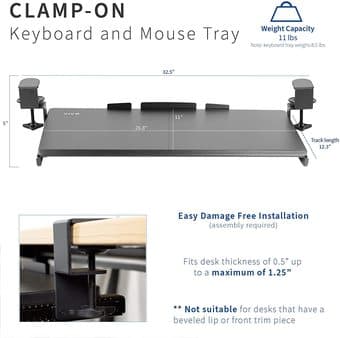 Keyboard tray for desk 3