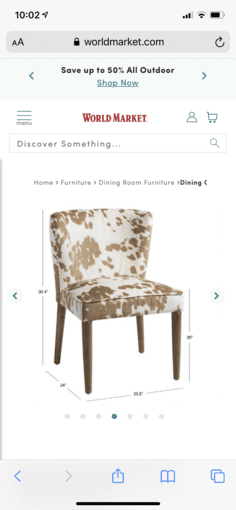 Cowhide Chair from World Market 1