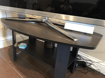Dark Wood TV Table 1