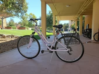 Norco Malahat hybrid bike with two collapsible baskets 1
