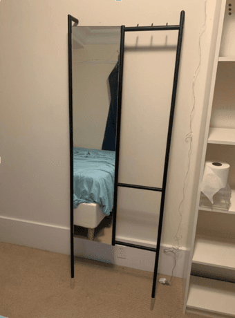 Full body mirror with hooks (Urban Outfitters) 1