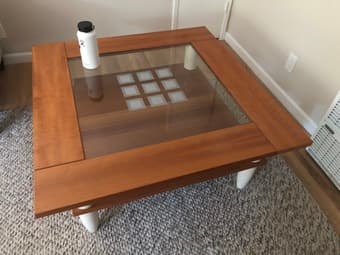 wood and glass coffee table 3